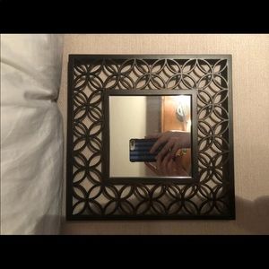 Black plastic decorative mirrors
